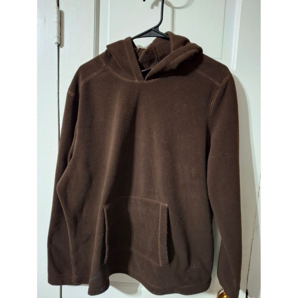 Athleta Brown Teddy Fleece Hooded Pullover Jacket